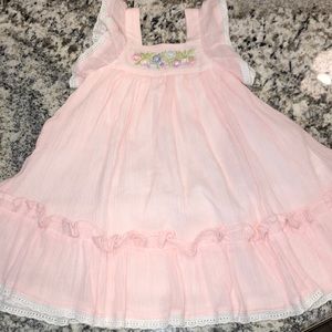 Pink embroidered dress